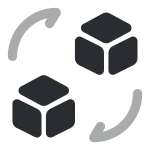 Convert 3d Cube SVG Icon